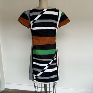 Multicolored Derek Lam Short Sleeve Striped Dress